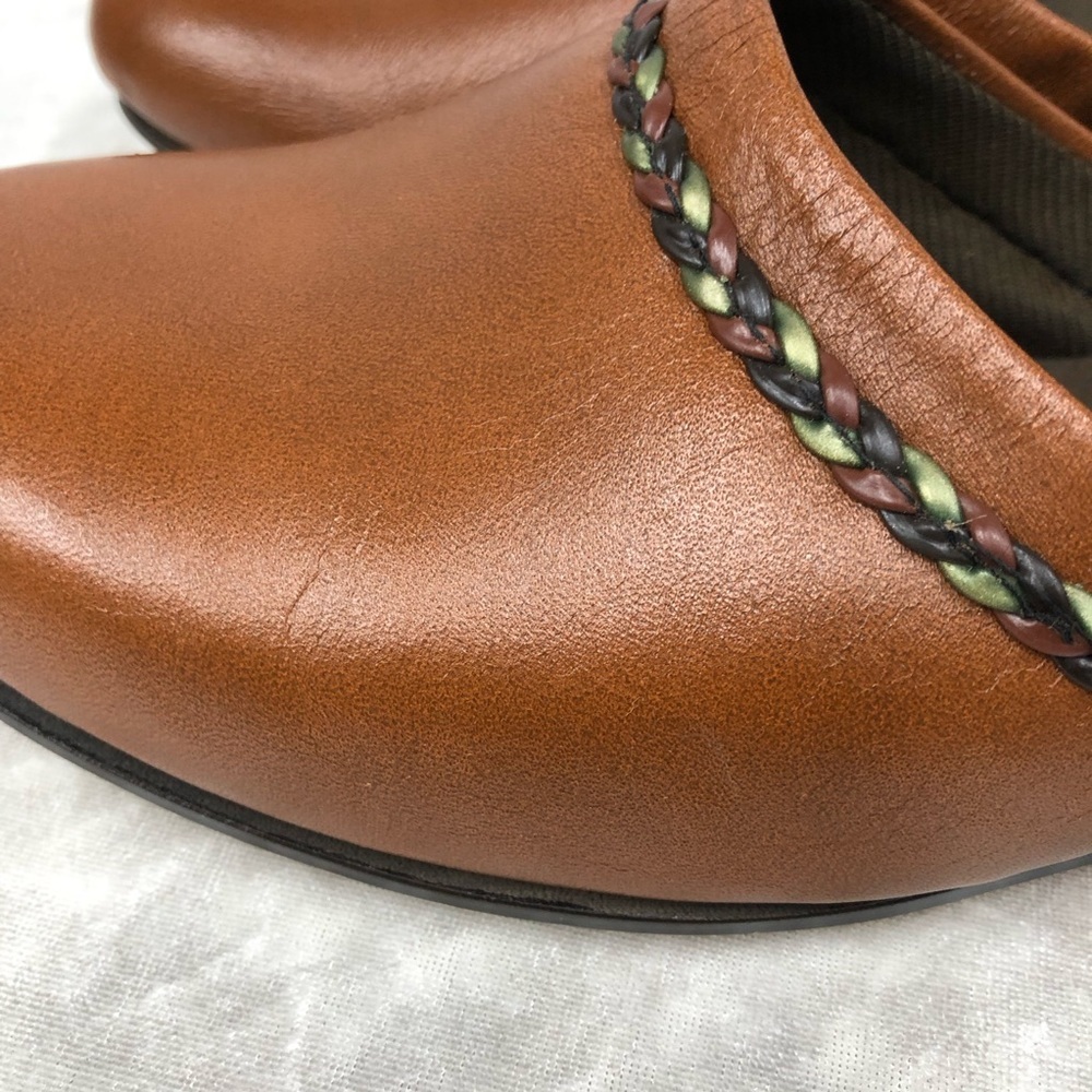 Vintage Evans Standard Braid Leather House Shoes Slippers Men 2035 size 10 - Picture 13 of 14